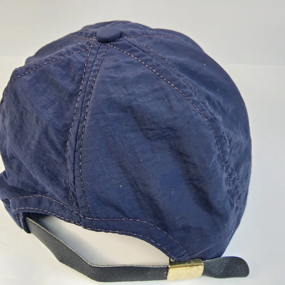 VINTAGE NRA Navy Blue Nylon & Leather Strap Hat - Picture 3 of 6